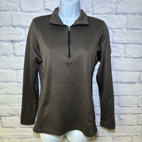 Kerrits 1/4 Zip Fleece Lined 1/4 Zip Shirt Womens Medium Equestrian Horse Riding - Picture 2 of 14